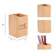 Eco-Friendly Solid Wood Pen Holder w/ Custom Imprint