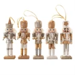 5in Christmas Wooden Nutcracker Ornaments 1 Set of 5pcs