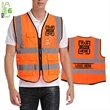 Hi Vis Class 2 Recycled Reflective Safety Vest W/ 5 Pockets