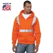 USA-Made Pre-Shrunk Class 2 Safety Full Zip Hoodie