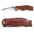 Folding Pocket Knife With Wooden Handle