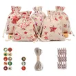 Christmas Gift Bags with string and Pegs