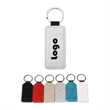 Blank PU Leather Keychain