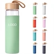 18 oz. Borosilicate Glass Water Bottle with Silicone Sleeve