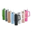 40 oz Travel Mug with Handle and Straw