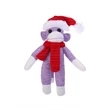 Sock Monkey (Plush) with Christmas Hat and Scarf