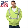 Class 2 USA-Made Pre-Shrunk Segmented Safety Full Zip Hoodie