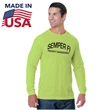 Non-ANSI USA-Made Poly-Cotton Safety Long Sleeve T-Shirt