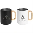 Vancouver - 15 oz. SS Double Wall Mug with Bamboo Handle