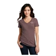 District Ladies V-neck T-Shirt - Rose Fleck