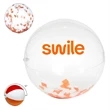 16" Orange And White Confetti Beach Ball