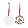 Round Aluminum Double Sided Christmas Ornament
