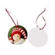 Round MDF Christmas Ornament