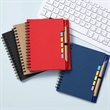 Spiral Notebook with Pen in Holder Sticky Notes Page Marker