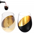 Black And Gold Stemless Wine Glass