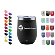 12 OZ  Double Wall Vacuum Stemless Wine Tumbler Glass