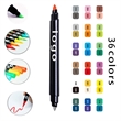 18 Pcs-36 Color Water-Based Double-Ended Marker Pen