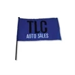 Waving Rally Flag 15 x 9" w/ 16" Pole 75D Polyester