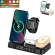 5 In 1 Wireless Charging Station Night Light Alarm Clock