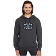 Unisex Triblend French Terry Hoodie-BLACK HEATHER