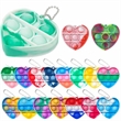 Mini Heart Push Pop Bubble Fidget Keychain Toy