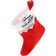 Red Non-Woven Fabric with Golden Trim Christmas Stockings