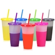 24oz Color Changing Cup with Lid & Straw