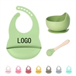 Personalized Silicone Bib With Spoon&Bowl