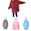 Fashion Fleece Hoodie Wearable Blanket