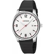White dial and black silicone strap Watch