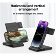 15W Folding Magnetic 3 in 1 Wireless Charger Stand