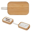 TWS Earbuds In Bamboo Charging Case