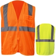 High Viz Reflective Mesh Safety Workwear Zipper Vest Pockets