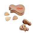 Wooden Guitar Pick Box Holder