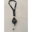 BLACK LANYARD WITH BADGE RETRACTOR