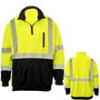 Segmented Tape Color Block Hi Vis Class 3 Safety 1/4 Zipper