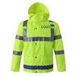 Safety Rain Jacket With Down Waterproof Reflective