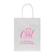 J- Fold White Kraft Shopping Bag