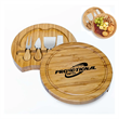 Custom Bamboo Cheese Board Knife Set House Warming Gifts