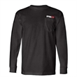 Bayside 100% Cotton Pocket Long Sleeve T-shirt