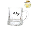 2oz Glass beer mug with small handle