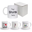 12oz White Ceramic Mug with Color inside