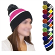 Pom Knit Beanie With Cuff