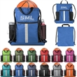 Drawstring Bag with Shoe Compartment and Water Bottle Holder