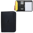 Simulated Leather Zippered Notepad Portfolio