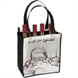 Laminated Full Color 6 Bottle Wine Carrier Tote