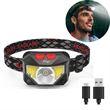 Ultra Bright LED Rechargeable Headlight with Sensor Mode