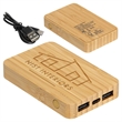 FSC® Bamboo 5000mAh Dual Port Power Bank with Wireless Char