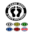 12" PVC Round Social Distancing Floor Sticker & Decals
