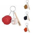 Mini Baseball Bat Glove Keychain